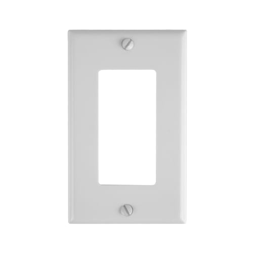 Leviton Decora Wall Plate, 1 Gang, White